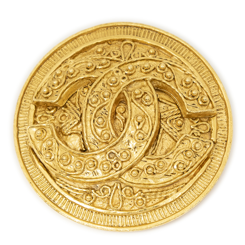 Chanel CC Medallion Brooch